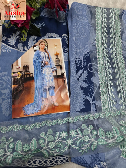 1143Ab Aasha Designer Cotton Pakistani Salwar Suits Manufacturer