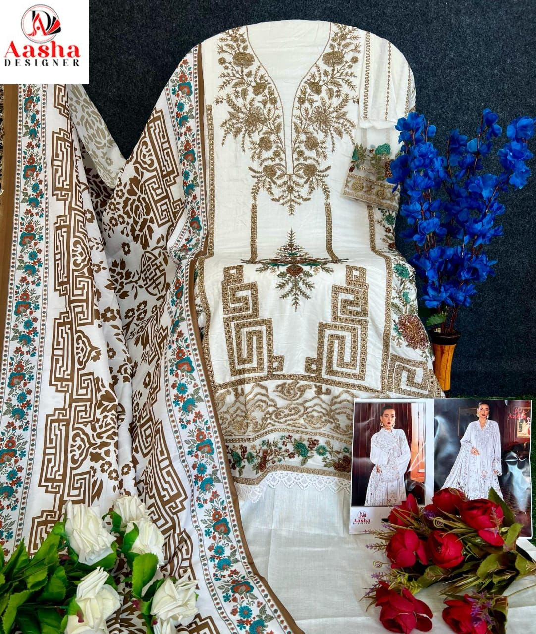 1149Abcd Aasha Designer Heavy Rayon Pakistani Salwar Suits Exporter Gujarat