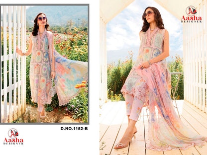 1152Ab Aasha Designer Pure Cotton Pakistani Patch Work Suits Manufacturer