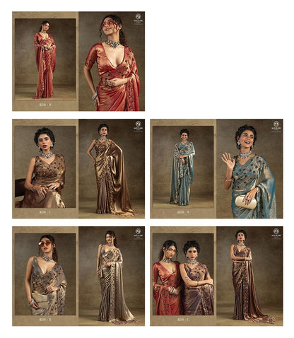 1158Abcde Mehek Satin Silk Sarees Exporter