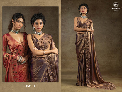 1158Abcde Mehek Satin Silk Sarees Exporter