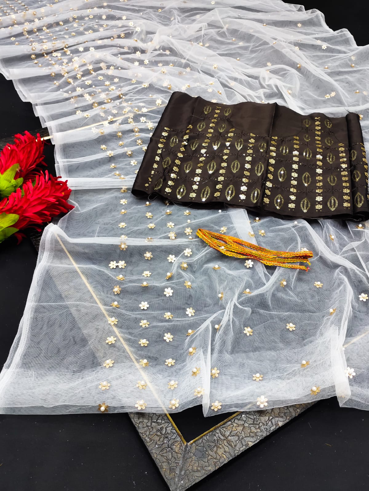 1158 Bt Butterfly Net Sarees Exporter India