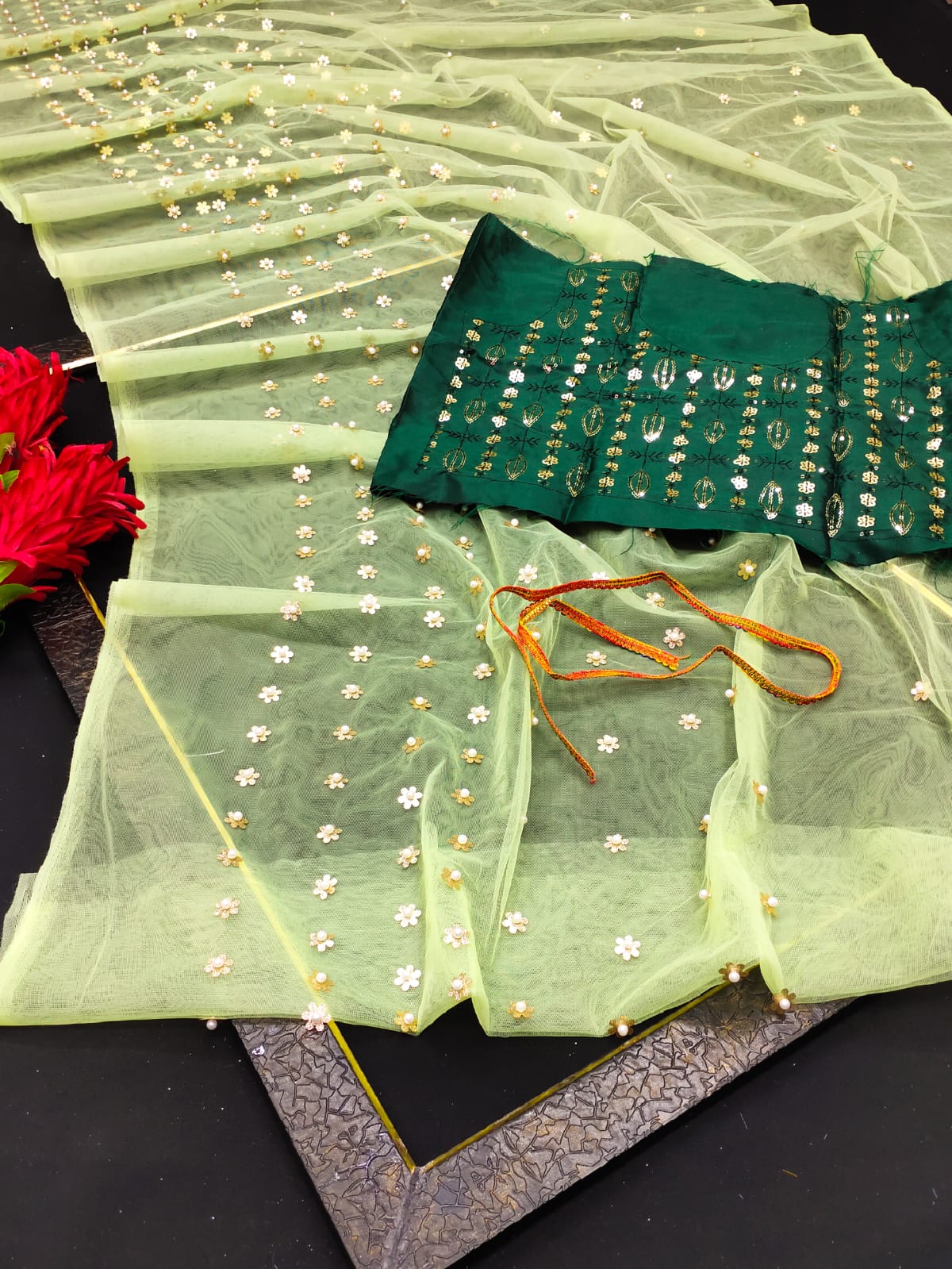 1158 Bt Butterfly Net Sarees Exporter India