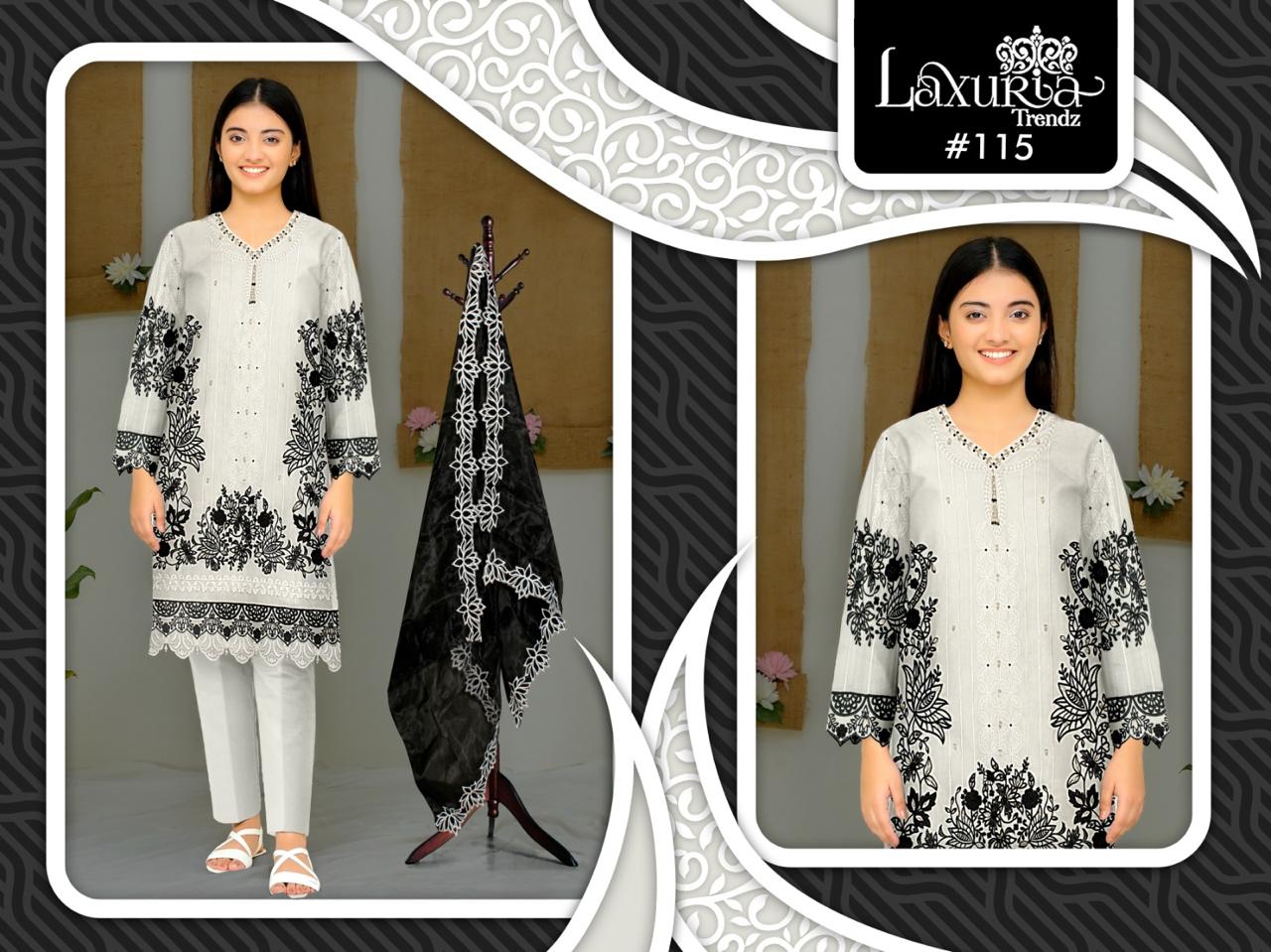 115 Laxuria Trendz Fox Georgette Girls Pakistani Readymade Suit Manufacturer Gujarat