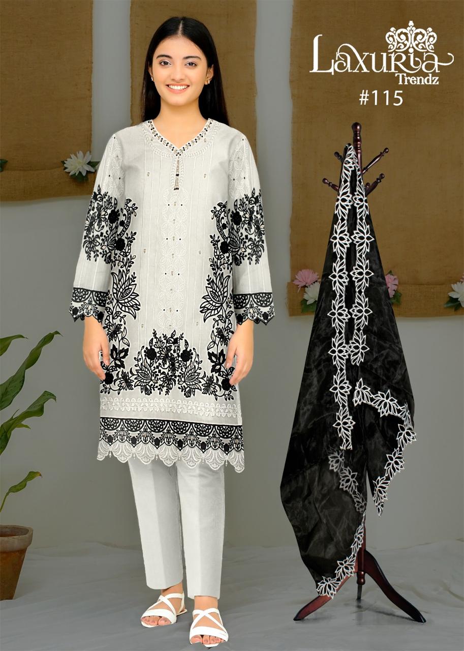 115 Laxuria Trendz Fox Georgette Girls Pakistani Readymade Suit Manufacturer Gujarat