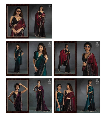 1161Abcde Mehek Satin Silk Sarees Wholesaler