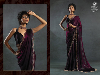 1161Abcde Mehek Satin Silk Sarees Wholesaler