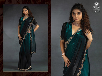 1161Abcde Mehek Satin Silk Sarees Wholesaler