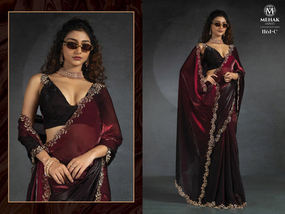 1161Abcde Mehek Satin Silk Sarees Wholesaler