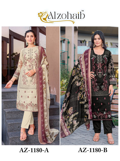 1180Ab Al Zohaib Pure Cotton Pakistani Salwar Suits Supplier Ahmedabad