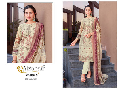 1180Ab Al Zohaib Pure Cotton Pakistani Salwar Suits Supplier Ahmedabad