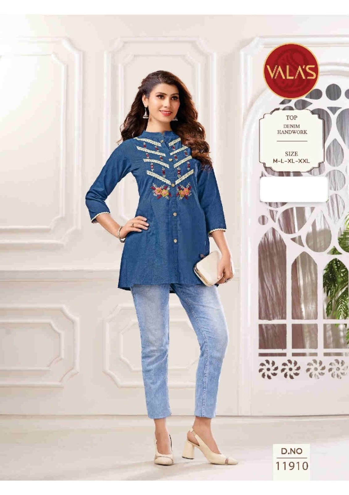 11900-11890 Valas Denim Fancy Tops Exporter India