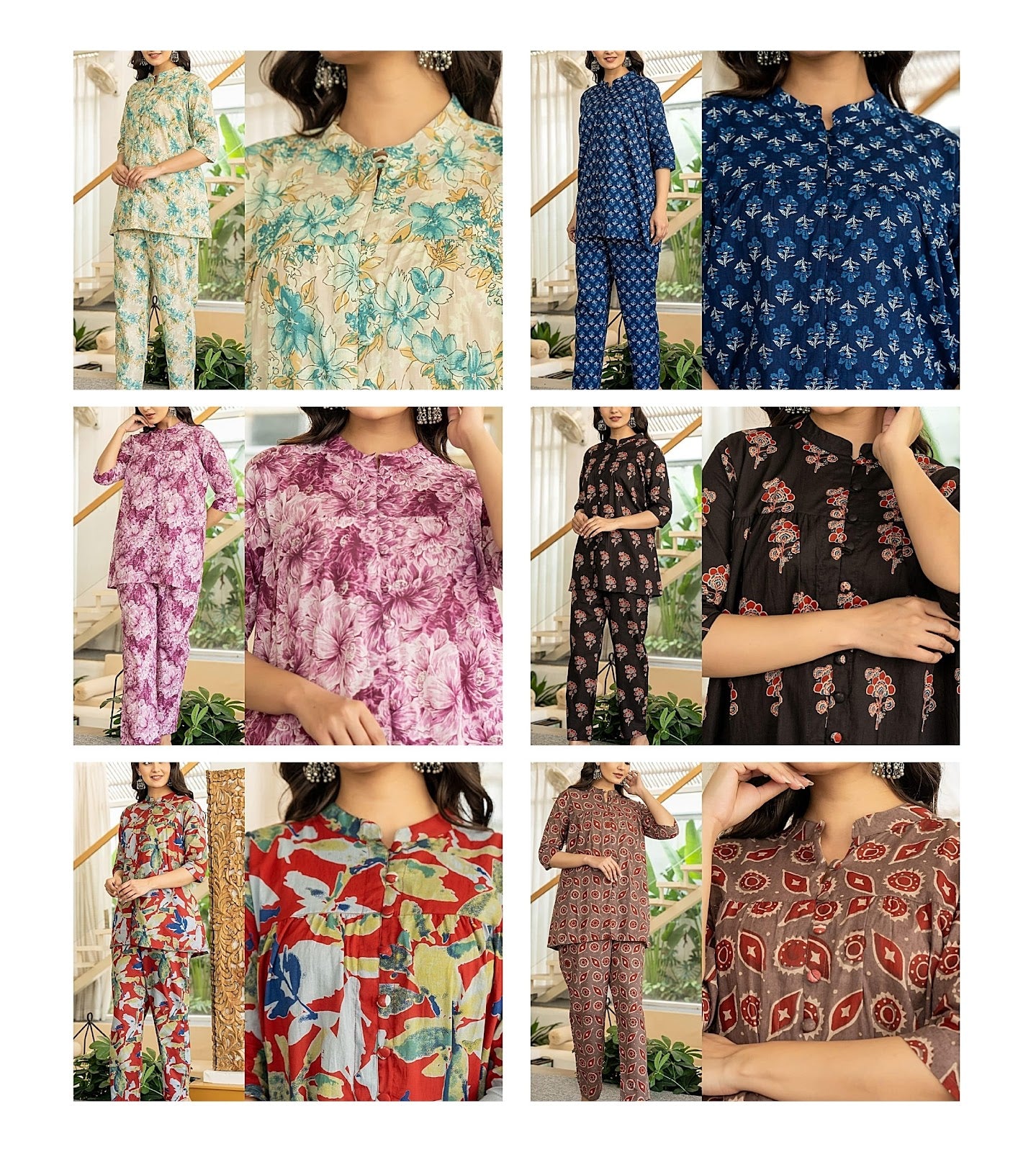 11 Buttons Ffi Cotton Co Ord Set Supplier India