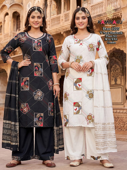 1200 Series Kamna4U Vertican Readymade Plazzo Style Suits Manufacturer Ahmedabad