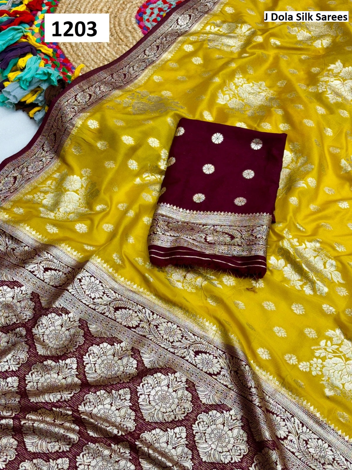 1201-1206 J Dola Silk Sarees Exporter Gujarat