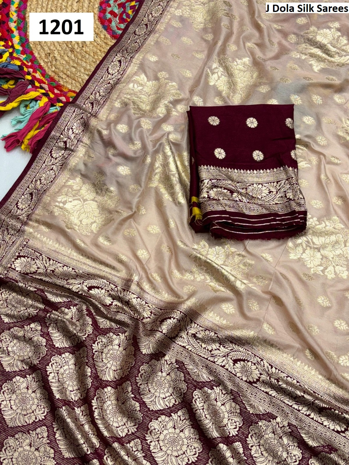 1201-1206 J Dola Silk Sarees Exporter Gujarat