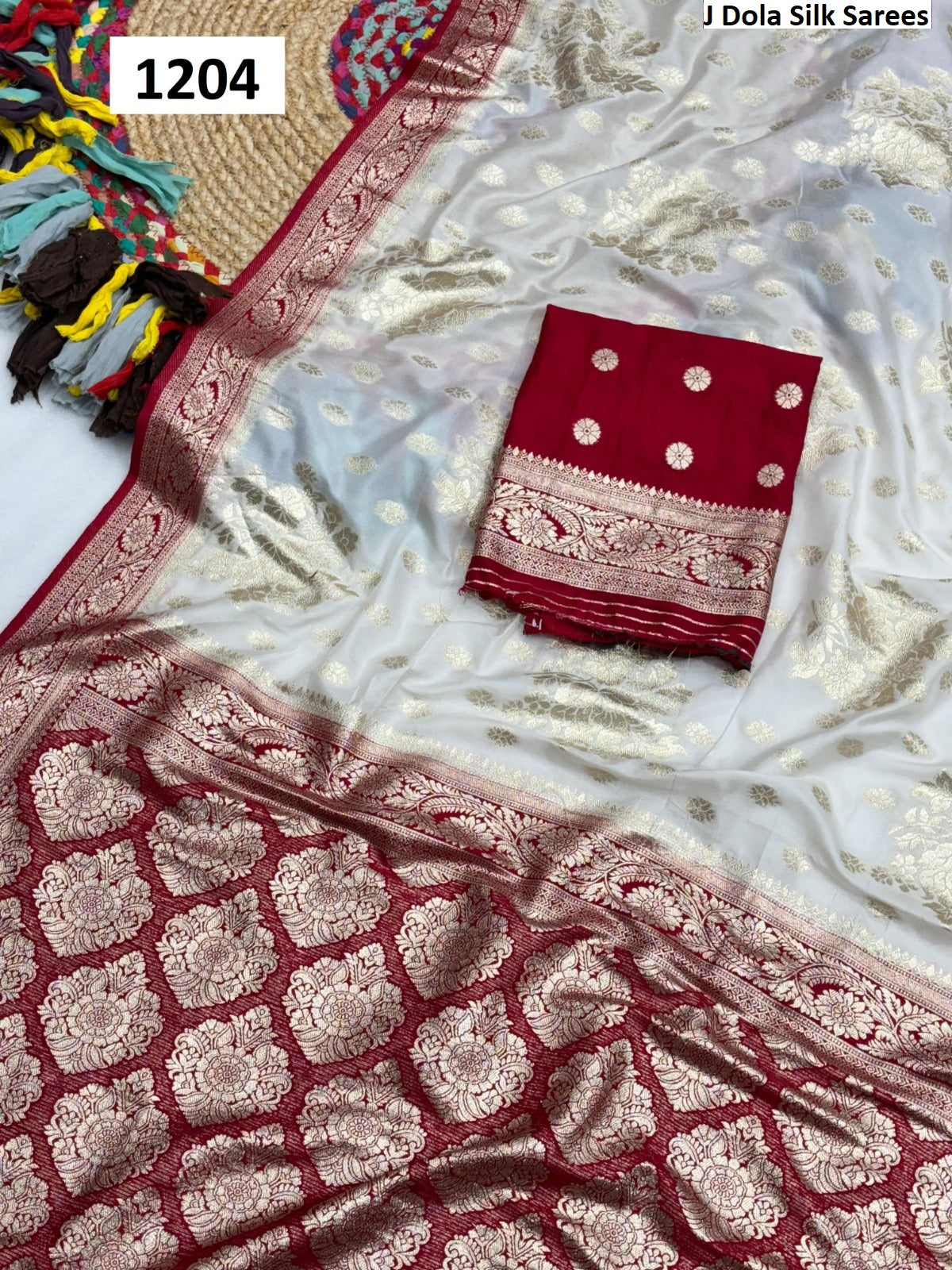 1201-1206 J Dola Silk Sarees Exporter Gujarat