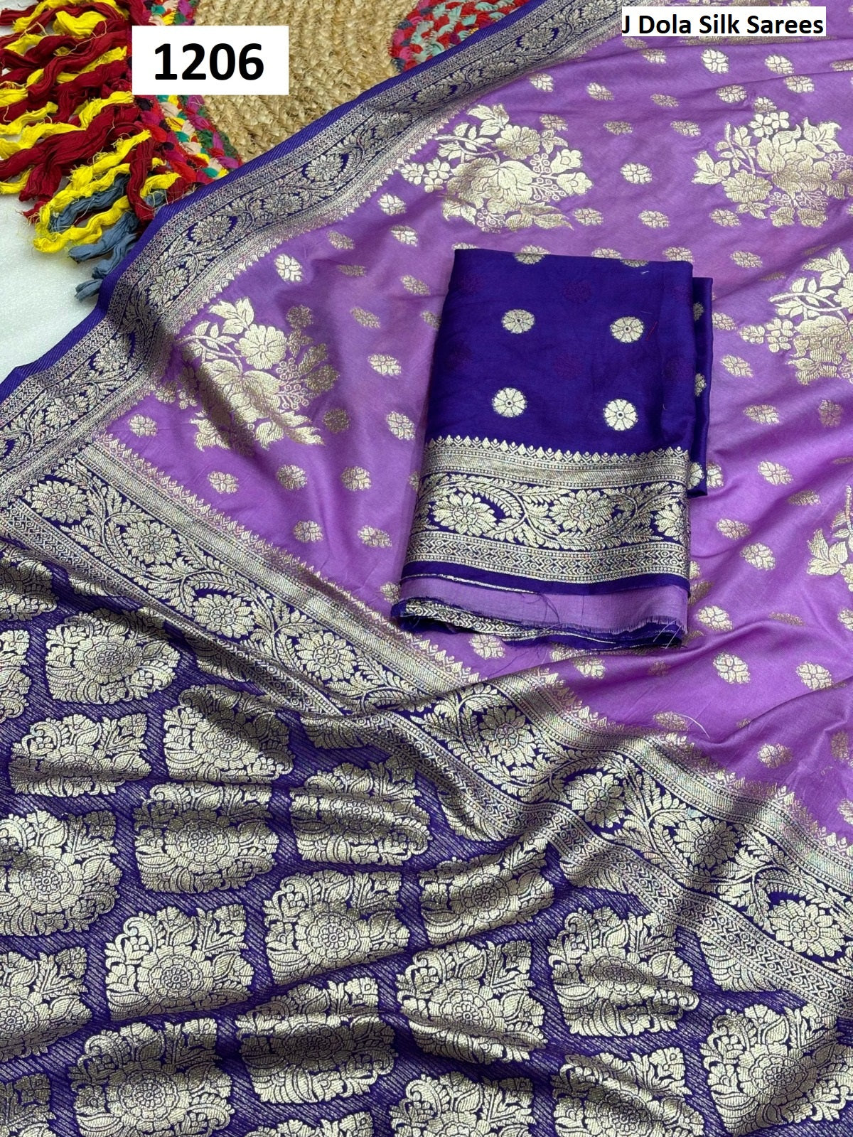 1201-1206 J Dola Silk Sarees Exporter Gujarat