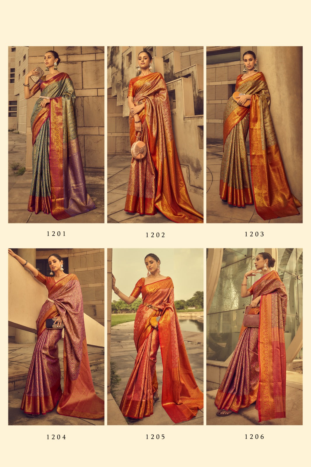 1201-1206 Rajtex Woven Silk Sarees