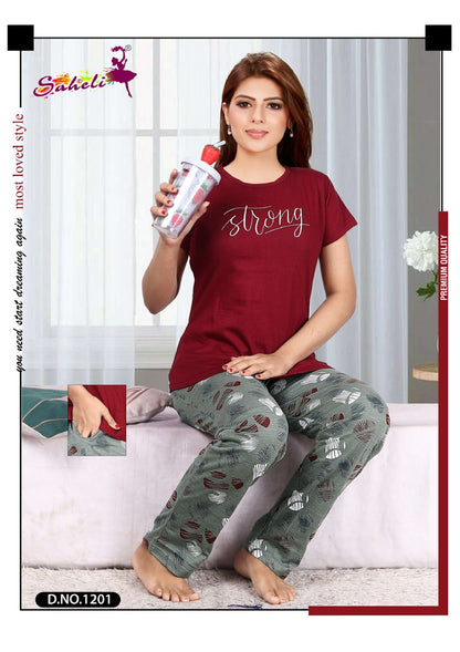1201 Priyal Saheli Pyjama Night Suits Wholesaler