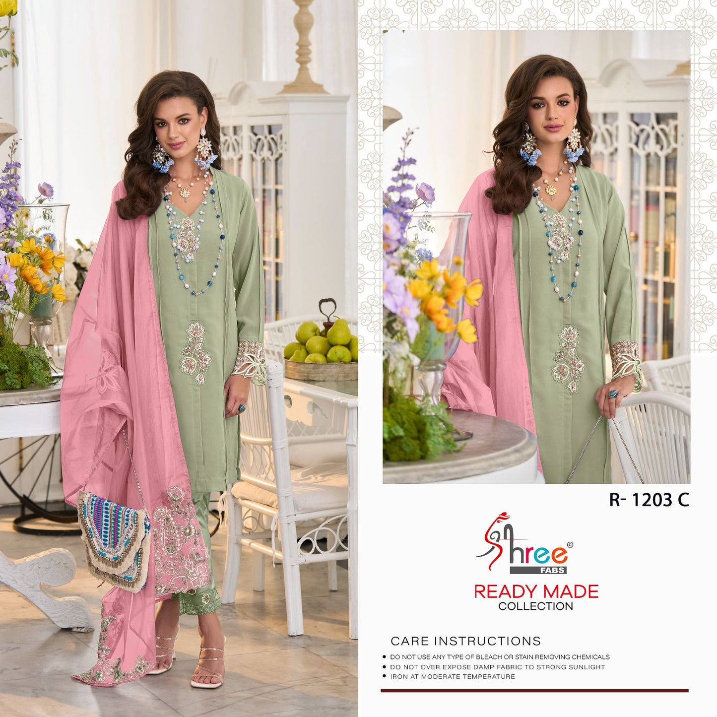 1203 Shree Fabs Fox Georgette Pakistani Readymade Suits