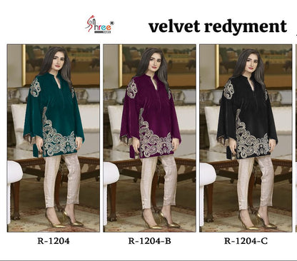 1204 Velvet Shree Fabs Co Ord Set Wholesaler Ahmedabad