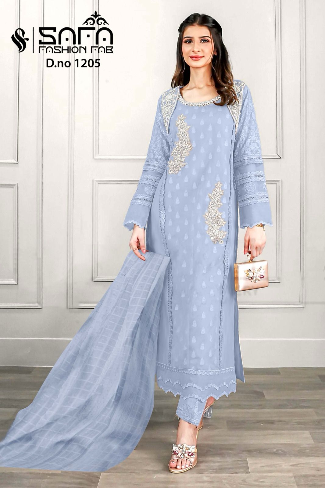 1205-Colors Safa Fashion Fab Georgette Pakistani Readymade Suits