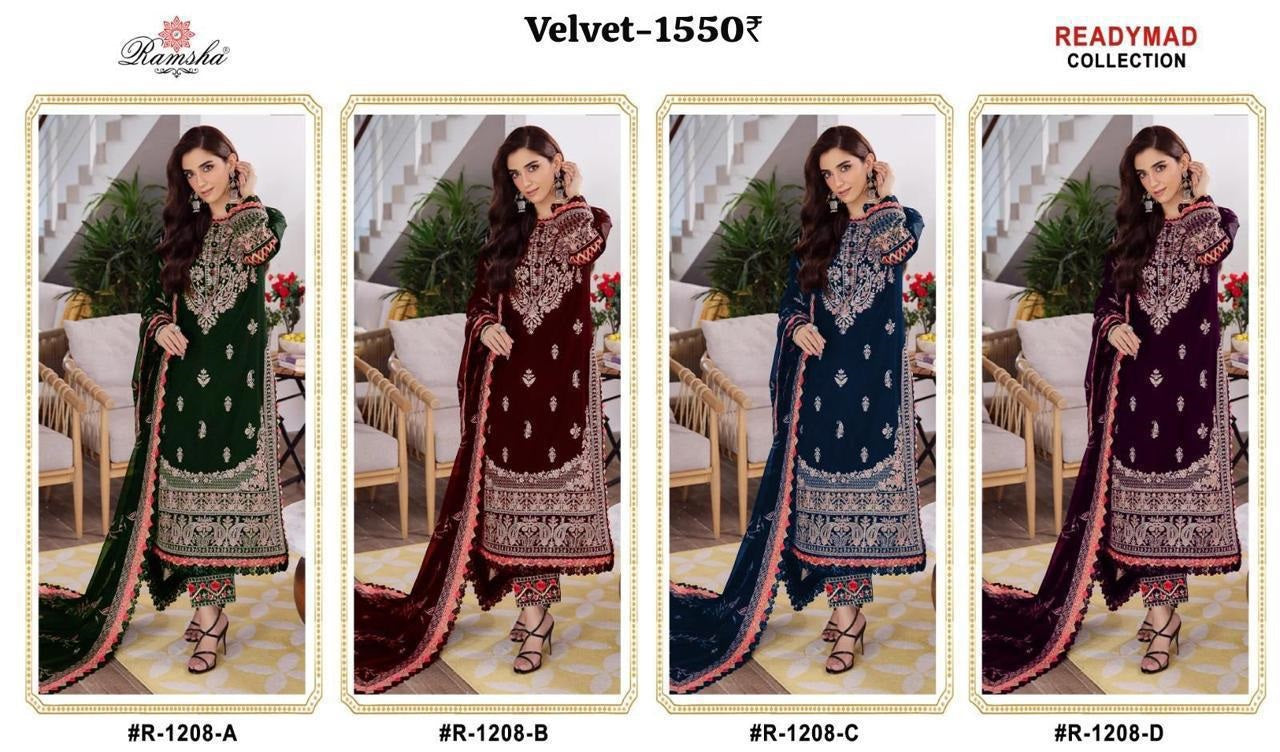 1207 - 1208 - 1209 - 1210 Nx Ramsha Velvet Suits Exporter
