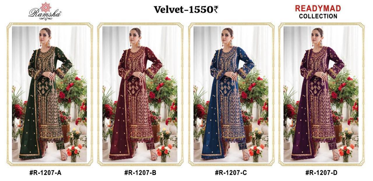 1207 - 1208 - 1209 - 1210 Nx Ramsha Velvet Suits Exporter