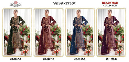1207 - 1208 - 1209 - 1210 Nx Ramsha Velvet Suits Exporter