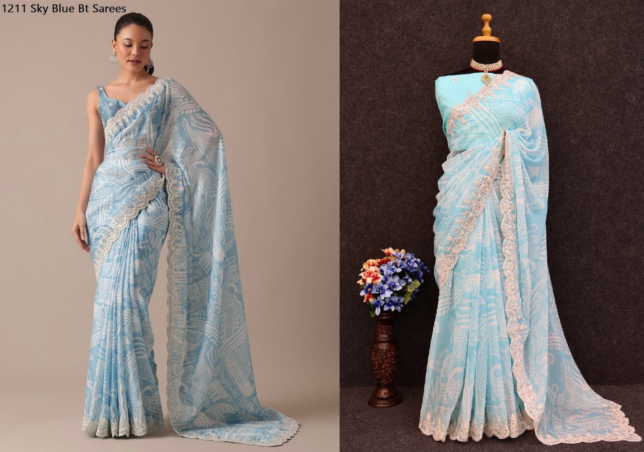 1211 Bt Georgette Sarees