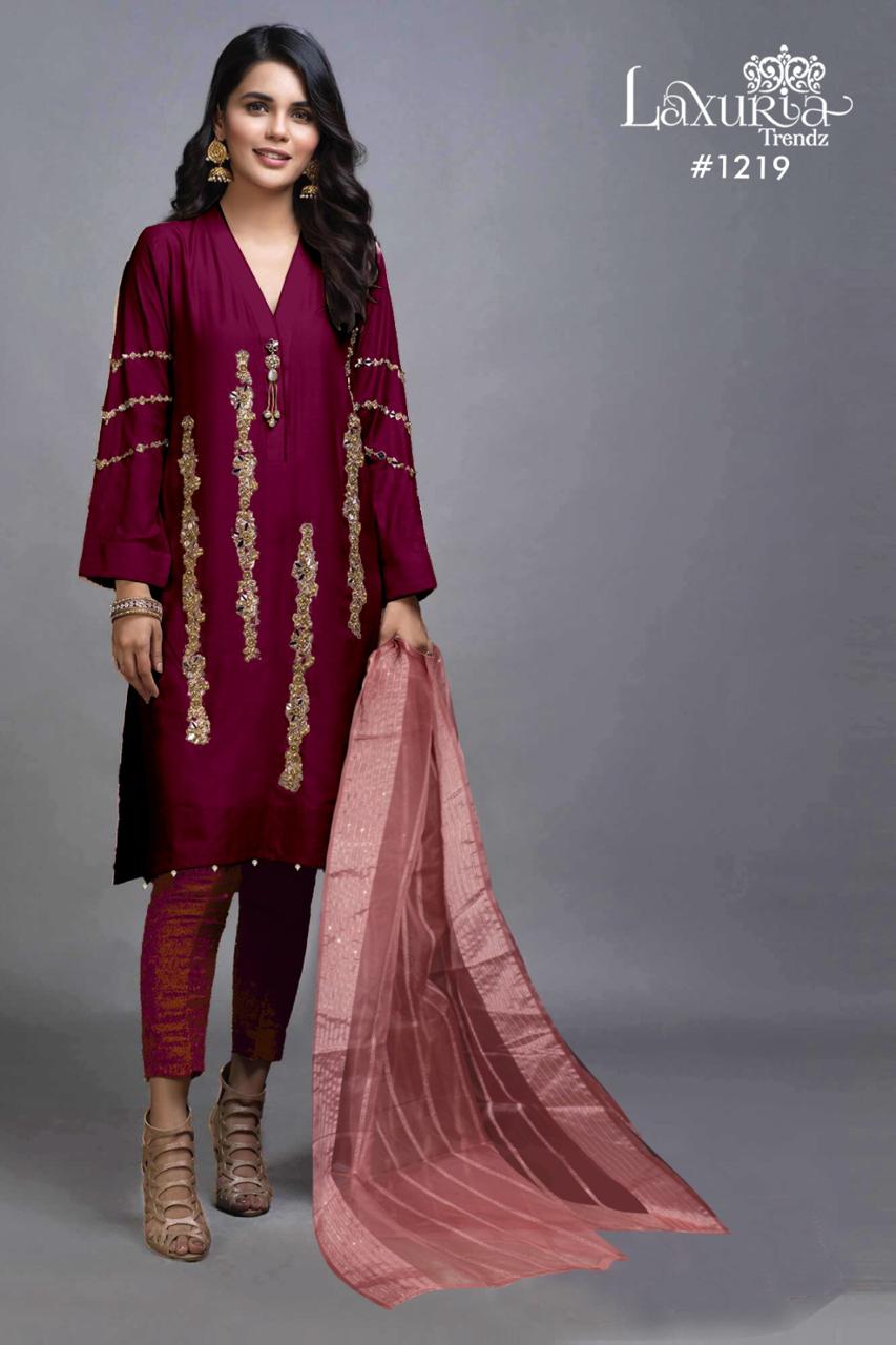 1219-0405 Laxuria Trendz Imported Pakistani Readymade Suits Wholesale