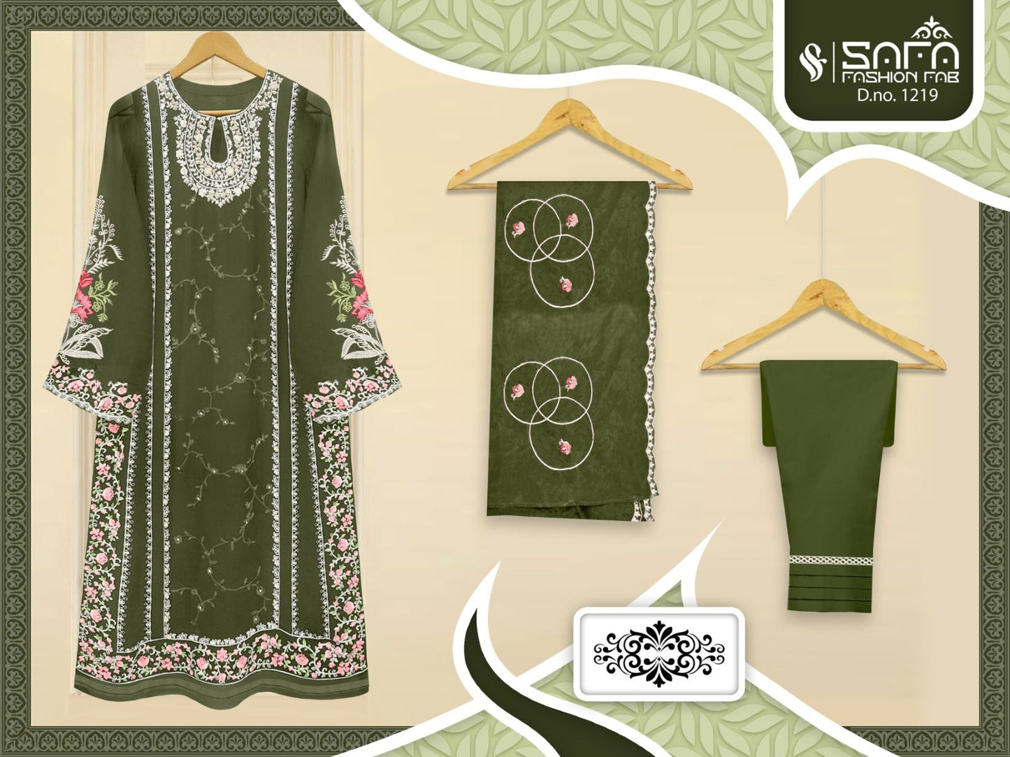 1219 Safa Fashion Fab Georgette Pakistani Readymade Suits