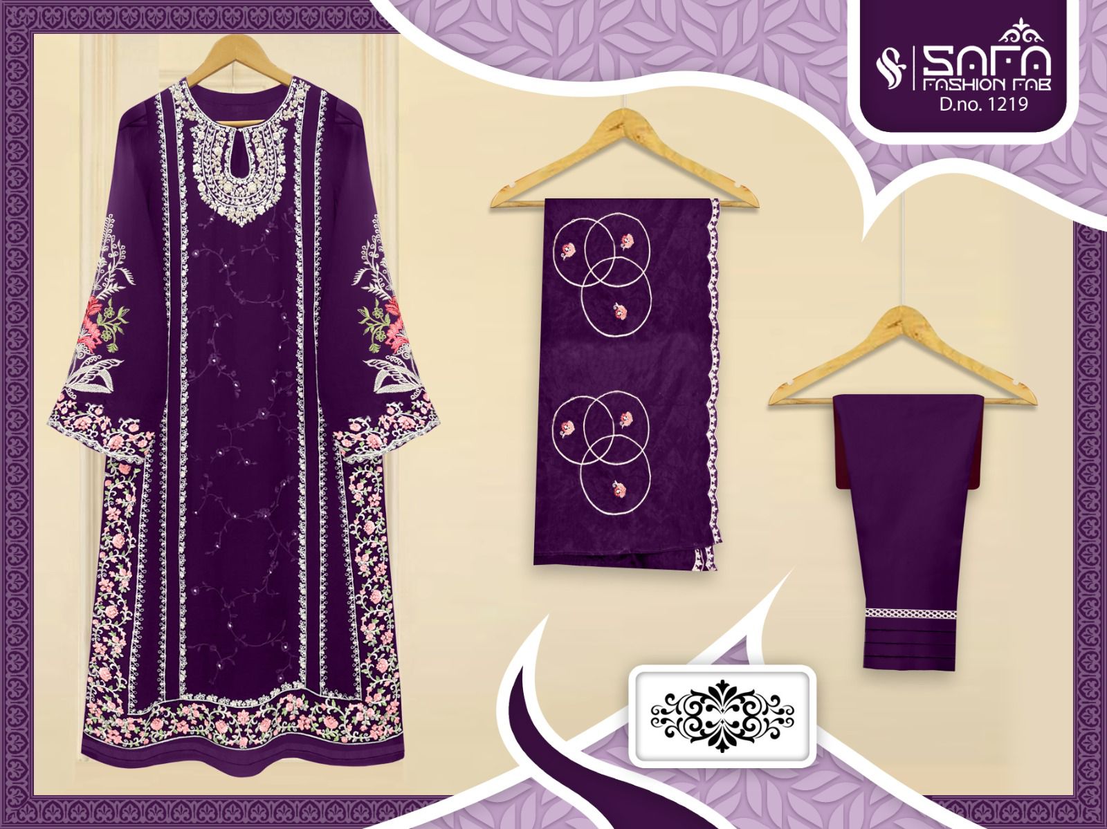 1219 Safa Fashion Fab Georgette Pakistani Readymade Suits