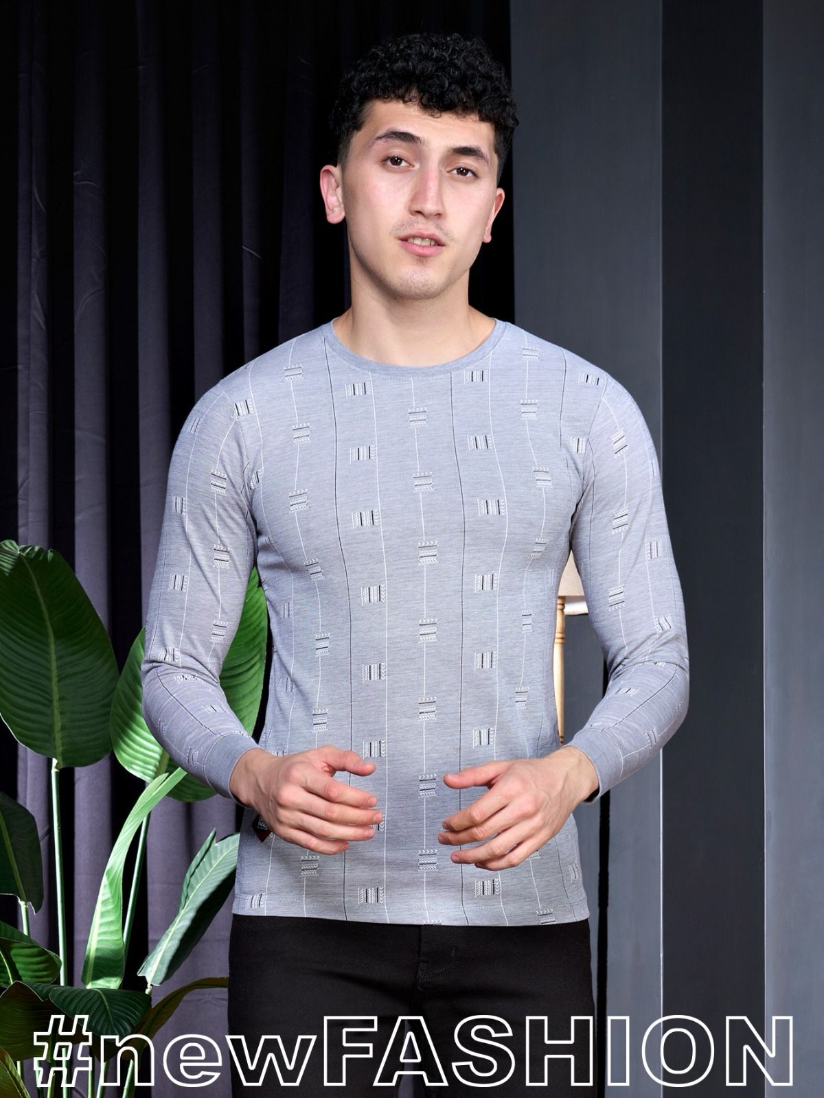 121 Momentum Jacquard Knit Mens Tshirts Wholesale Rate