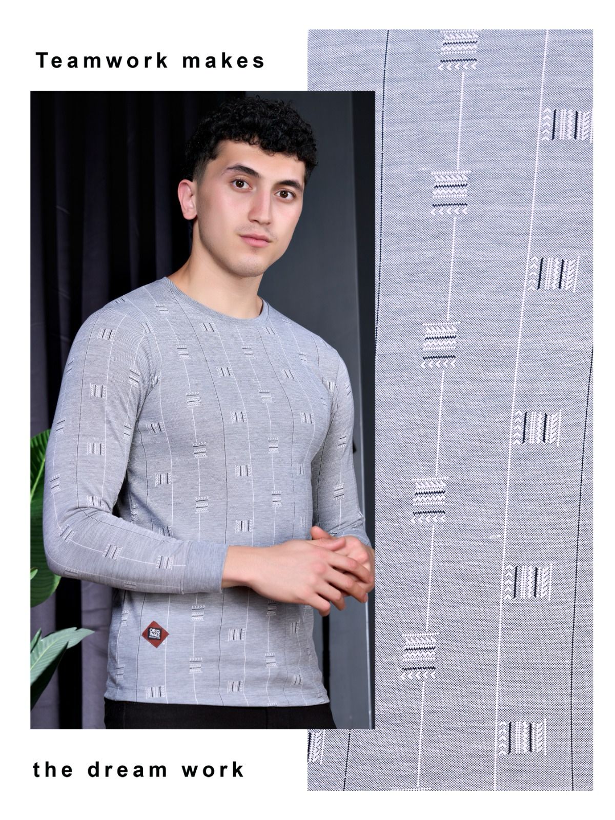 121 Momentum Jacquard Knit Mens Tshirts Wholesale Rate