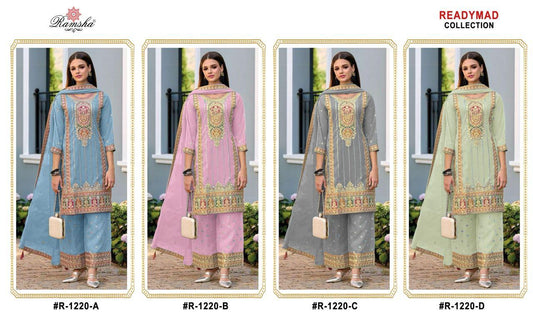 1220 Ramsha Georgette Pakistani Readymade Suits Wholesale