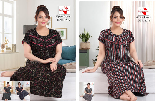 1235-1236 Perfect Feel Alpine Night Gowns Wholesale Price