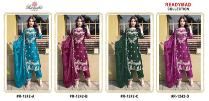 1242Abcd Ramsha Jimmy Choo Pakistani Readymade Suits Exporter Gujarat