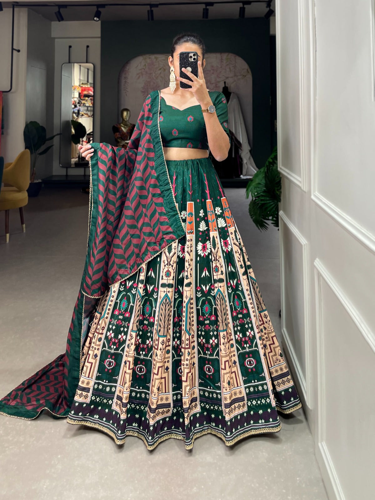 1253 Aawiya Vaishali Silk Lehenga Choli Supplier