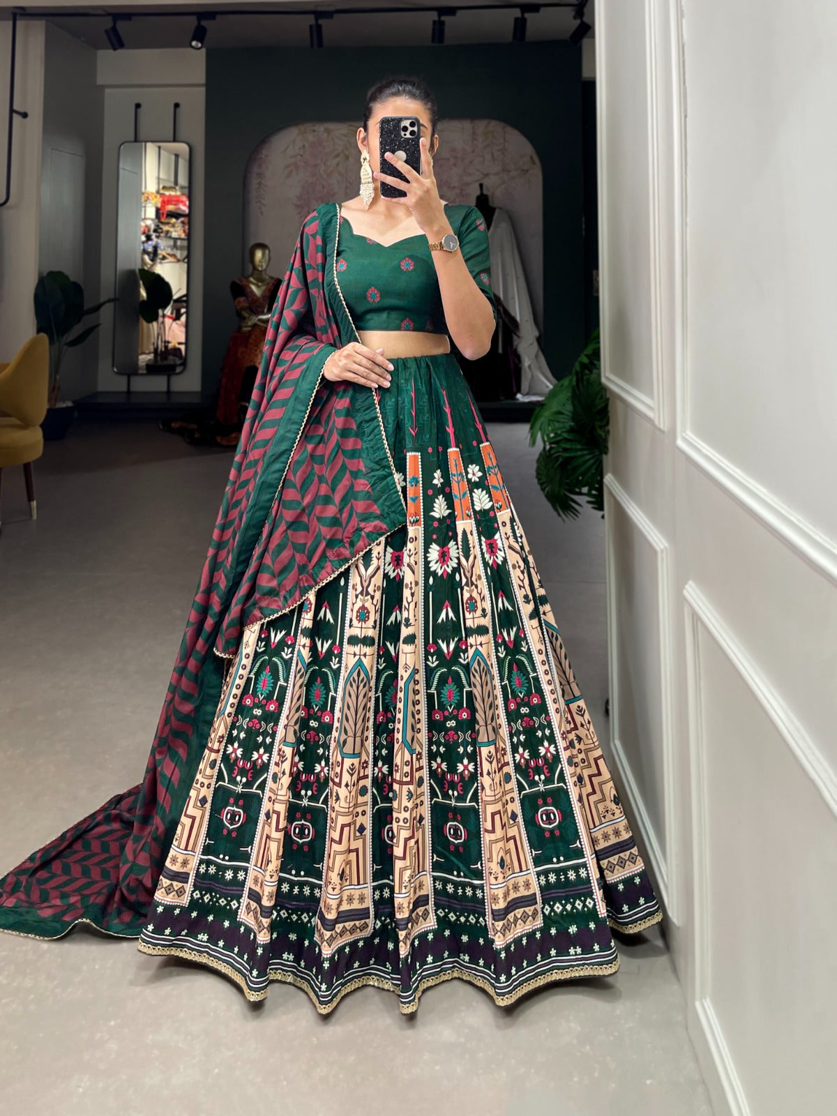 1253 Aawiya Vaishali Silk Lehenga Choli Supplier