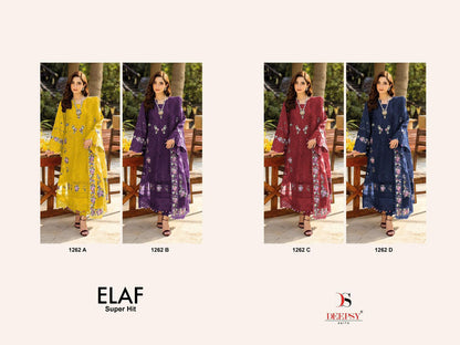 1262 Abcd Elaf Super Hit Deepsy Cotton Pakistani Readymade Suits Manufacturer Ahmedabad