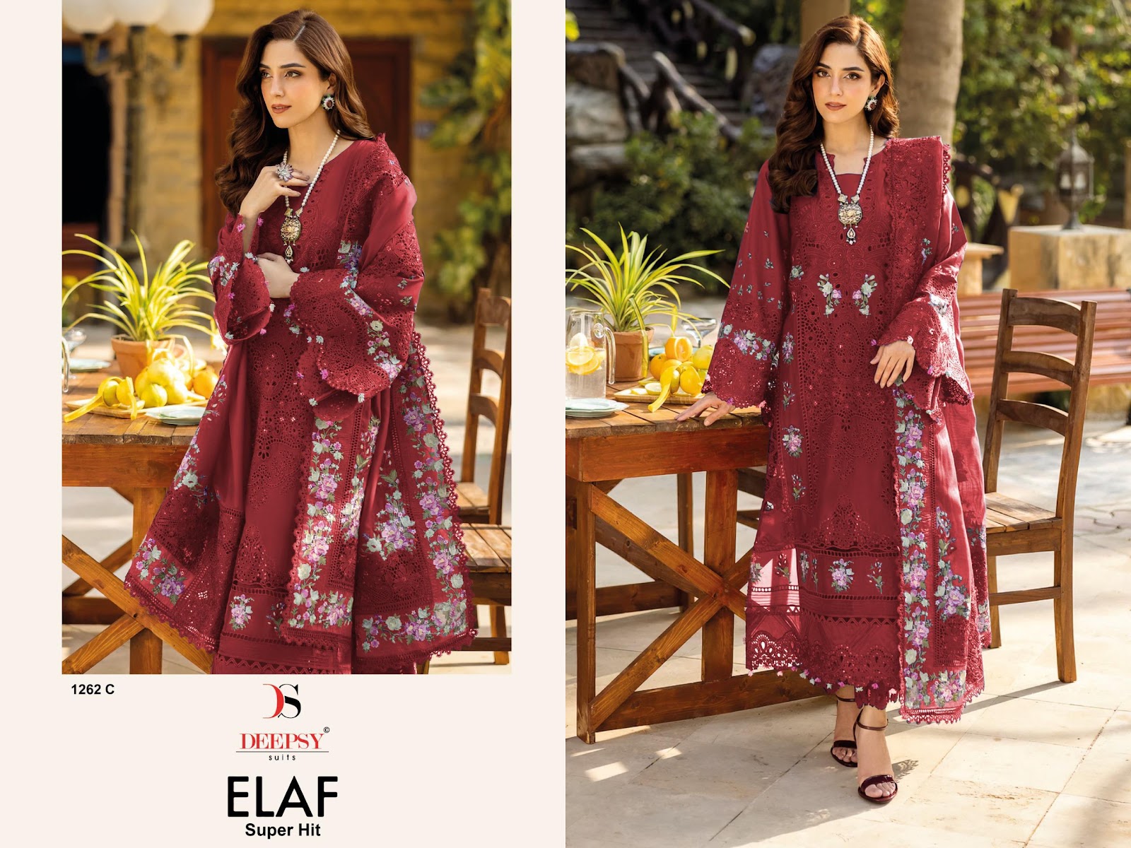 1262 Abcd Elaf Super Hit Deepsy Cotton Pakistani Readymade Suits Manufacturer Ahmedabad