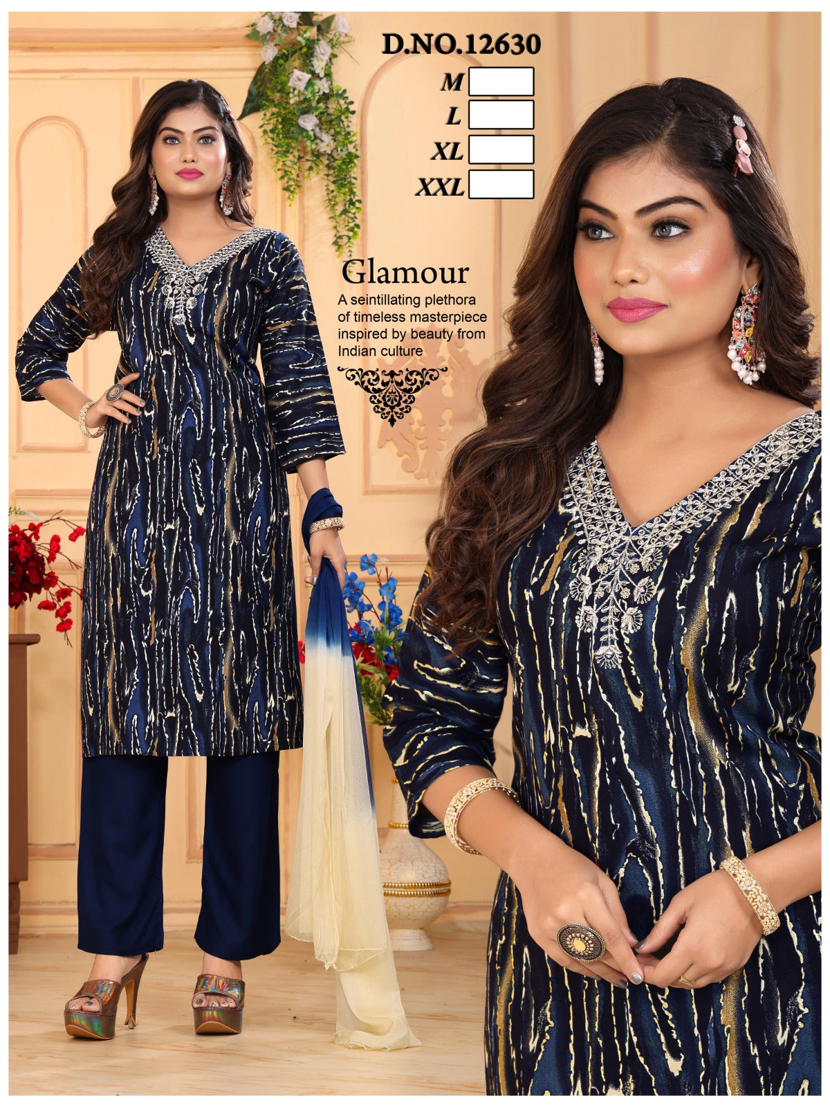 12630 Vkh Rayon Foil Readymade Pant Style Suits Supplier Ahmedabad