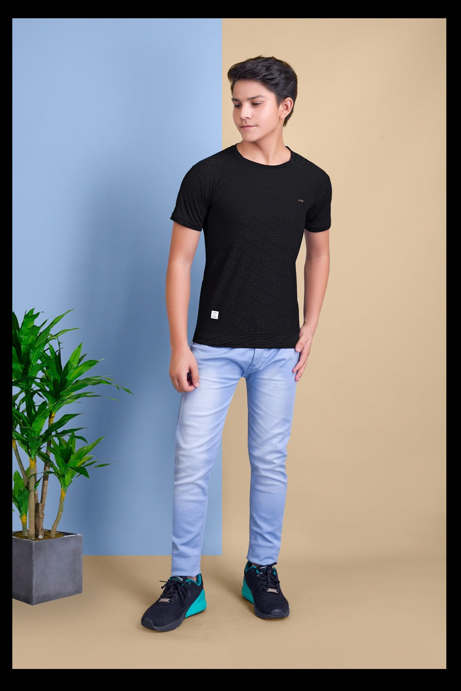 1264 80Tude Jacquard Boys Tshirt Supplier Ahmedabad