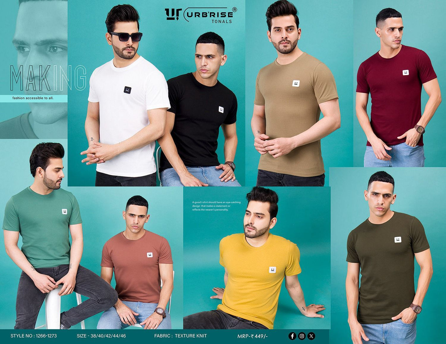 1266-1273 Urbanrise Blended Mens Tshirts