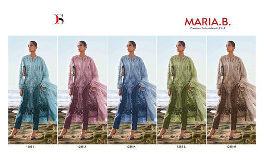 1285 Ijklm Maria B Deepsy Cotton Pakistani Patch Work Suits Supplier India