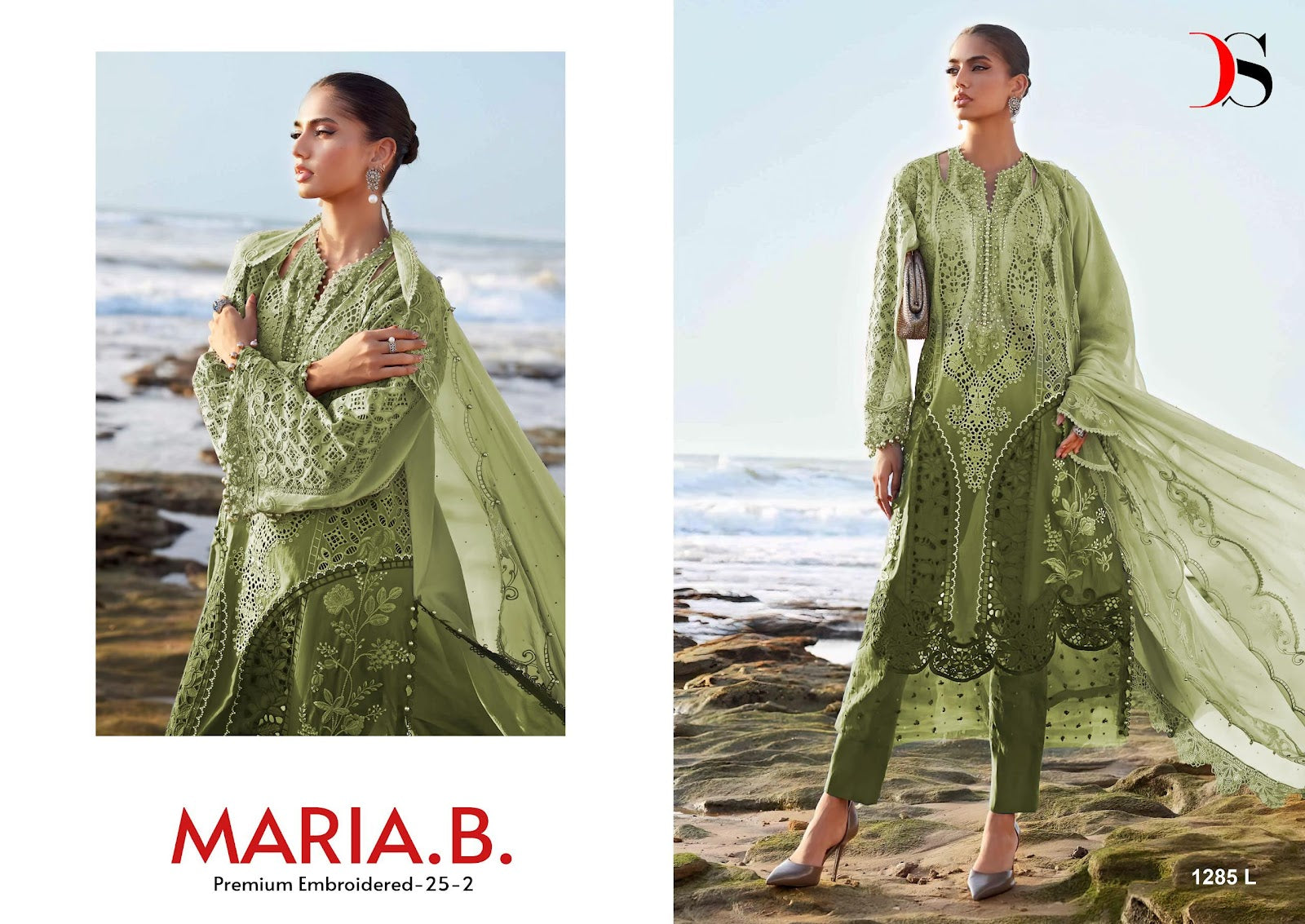 1285 Ijklm Maria B Deepsy Cotton Pakistani Patch Work Suits Supplier India