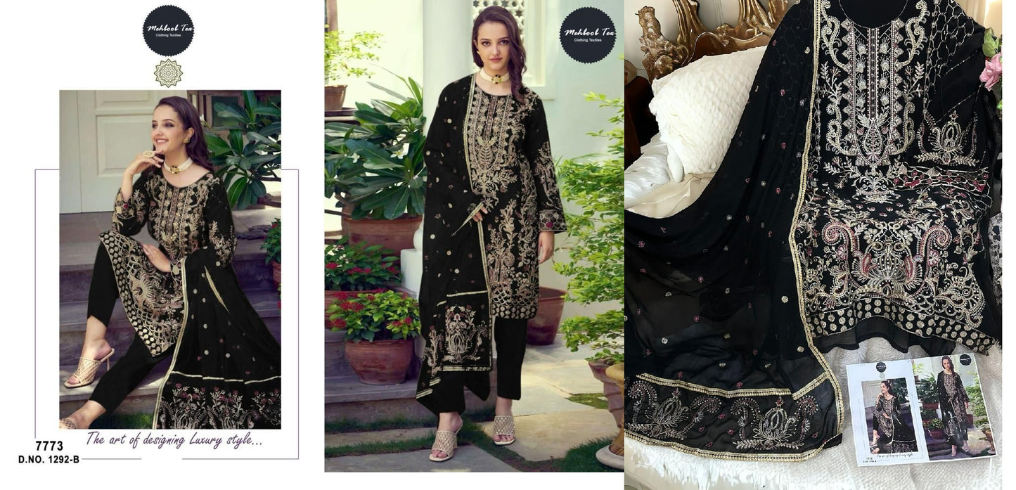 1292 Mehboob Tex Georgette Pakistani Salwar Suits