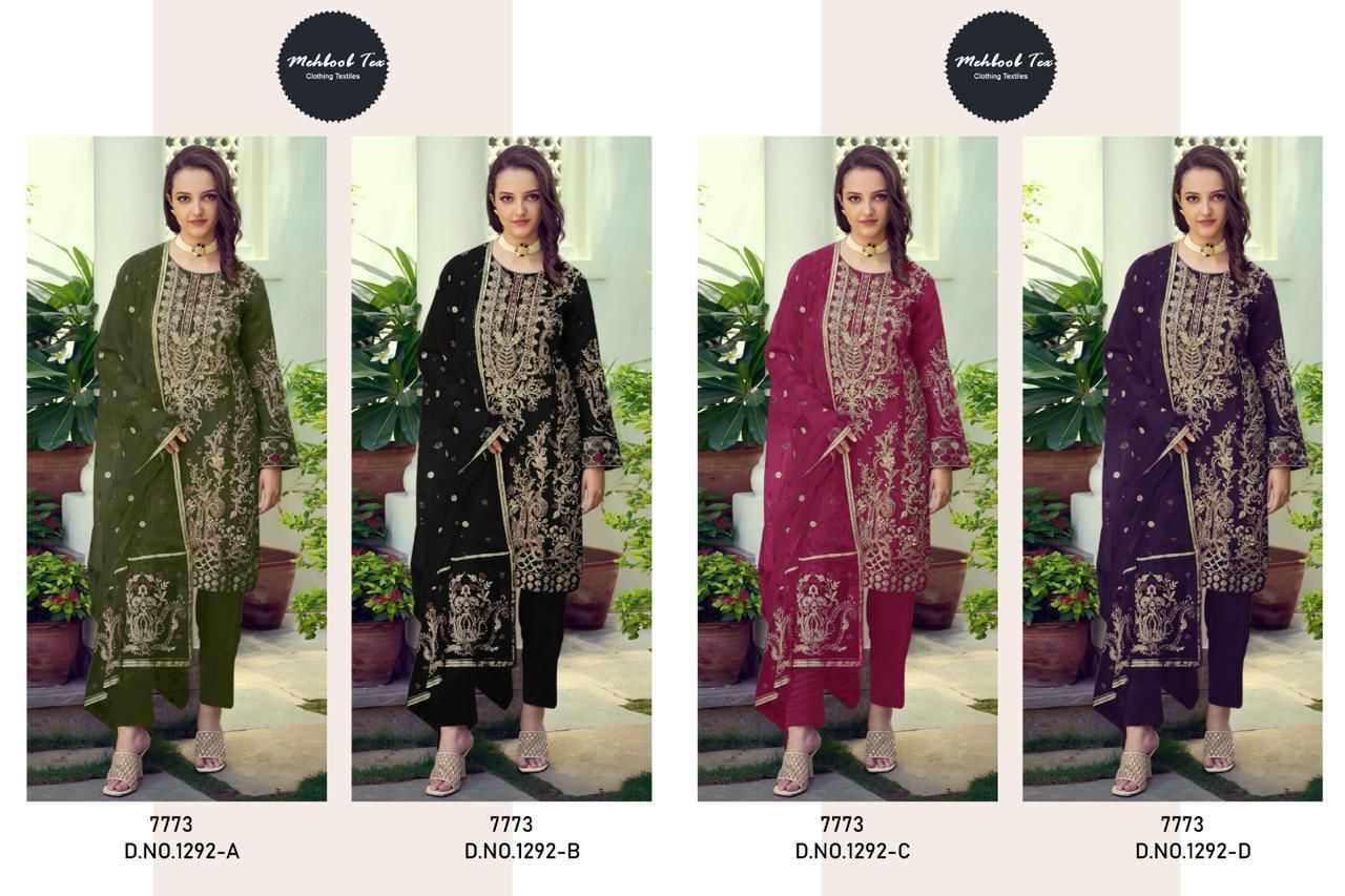 1292 Mehboob Tex Georgette Pakistani Salwar Suits